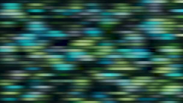 Glitch y pixel ruido efecto visual dinámico en una pantalla. Moción. Distorsiones de color con rayas horizontales parpadeantes borrosas, bucle sin costuras. — Vídeos de Stock
