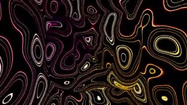 Siyah arkaplan. Belirleme. Parlak noktaların hareket edip boyutlarını değiştirdiği bir soyutlama..