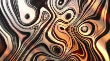 Hareket eden boya çizgileriyle yapılan animasyon. Hareket. Kıvrımlı çizgilerin güzel bir arka planı var. Sıvı kıvrımlı çizgileri olan desenler