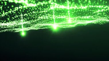 Parçacıkların akan sihirli nehri ile zarif renkli bir arka plan. Hareket. Samanyolu gibi parlayan küçük yıldızlar