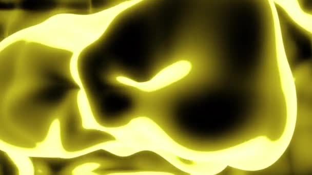 Большая Ярко Желтая Молекула Огромная Молекула Трехмерном Формате Которая Вращается — стоковое видео