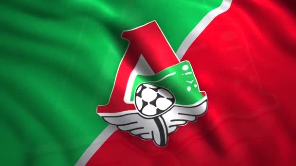 Embleem Van Lokomotiv Motion Symbool Van Sovjet Russische Professionele Voetbalclub — Stockvideo