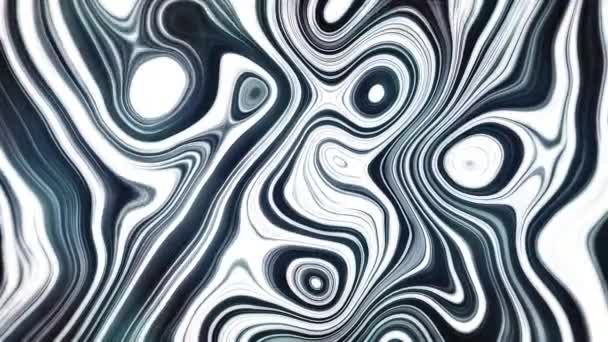 Liquid Psychedelic Pattern Curved Lines Motion Moving Liquid Pattern Curved — Stock Video