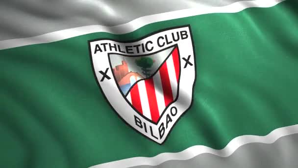 Helles Emblem Bewegung Leuchtendes Symbol Des Bilbao Athletic Club Verwendung — Stockvideo