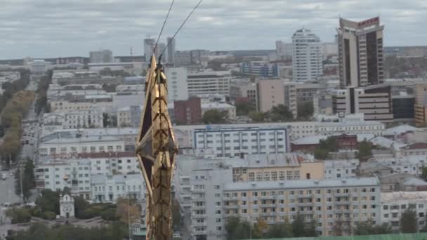 Russia Ekaterinburg Maggio 2022 Volare Intorno Alla Stella Simbolo Dell — Video Stock