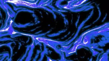 Hareket eden sıvı akışının arka planı. Tasarım. Karanlık neon sıvısının dinamik akışı. Neon sıvısının hareket eden yüzeyinin 3 boyutlu dokusu. 