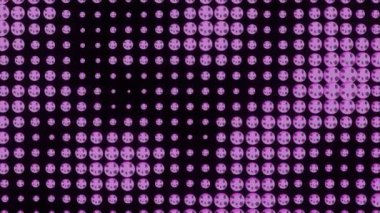 Noktalar siyah arkaplanda dalgalar halinde hareket ediyor. Tasarım. Dalga akışında farklı boyutlardaki noktalar değişir. Renkli noktalar eski veya disko tarzında dalgalar halinde hareket eder. 