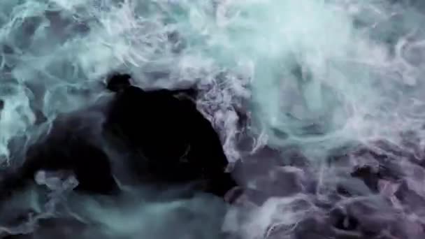 Barevný Kouř Černém Pozadí Design Krásné Abstraktní Pozadí Kouřová Textura — Stock video