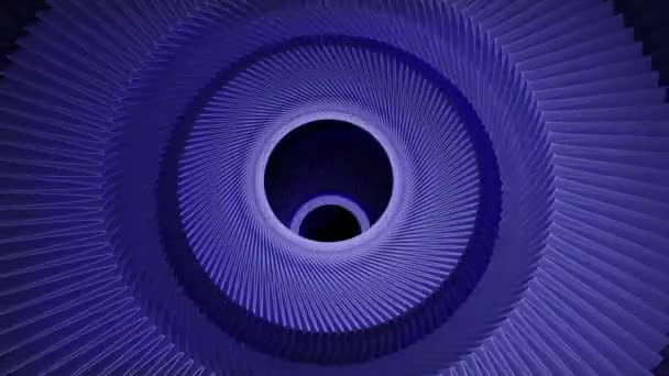 Abstrakt Konst Monokromatisk Animation Koncentriska Cirklar Ser Som Ett Öga — Stockvideo