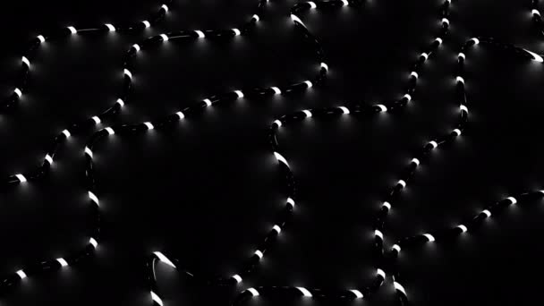Futuristisches Technologisches Muster Mit Neon Punkten Die Sich Wie Gebogene — Stockvideo