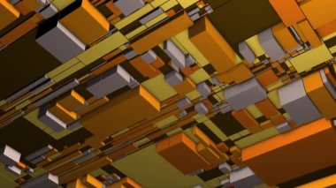 Parlak turuncu dikdörtgenler. Hareketler. Genişleyerek soyutlaşan geniş kareli çok renkli animasyonlar. Yüksek kalite 4k görüntü