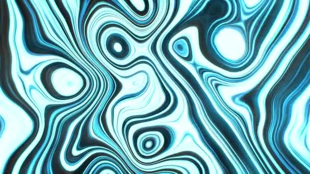 Bright White Blue Patterns Motion Large Multicolored Blots Abstraction Move — Stock Video