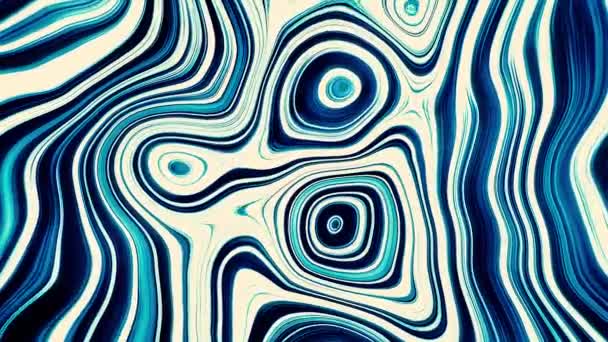 Liquid Psychedelic Pattern Curved Lines Motion Moving Liquid Pattern Curved — Stock Video