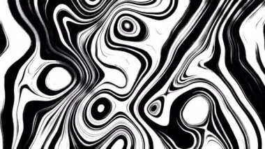 Çeşitli bulanık lekeler. Hareket. Siyah beyaz boya yayılır ve animasyonda çeşitli desenler oluşturur. Yüksek kalite 4k görüntü