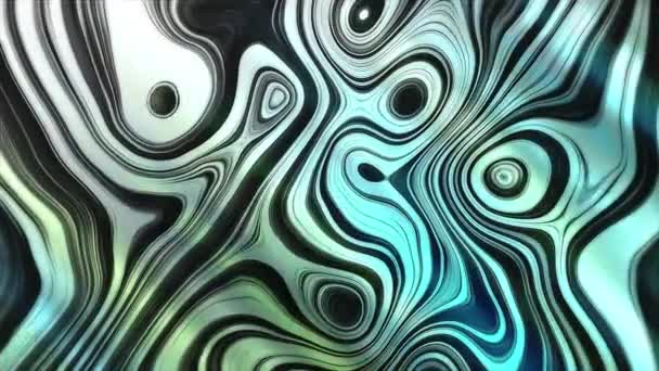 Барвистий Хвильовий Абстрактний Фон Блискуча Рідка Ілюстрація Фарби Рух Красиві — стокове відео