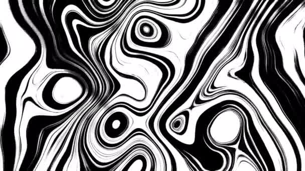 Various Blurry Blots Motion Black White Paint Spreads Makes Various — Stock Video