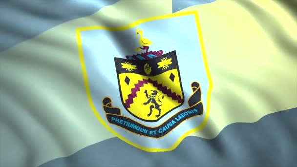 来自伯恩利市的职业英式足球俱乐部的徽章 在英超联赛中使用 仅供编辑用 高质量的4K镜头 — 图库视频影像
