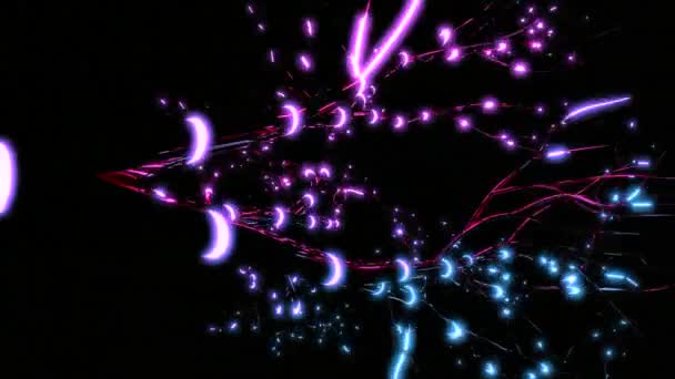 Jaringan Neuron Animasi Sinapsis Desain Neuron Dalam Otak Manusia Neurotransmiter — Stok Video