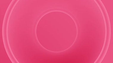 Soyut mimari arka planda pembe halkalar daralıyor. Tasarım. Yavaşça daire siluetlerini hareket ettir