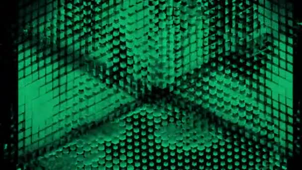 明るい緑の円形 デザイン 抽象で輝く明るい緑の小さな電球 高品質の4K映像 — ストック動画