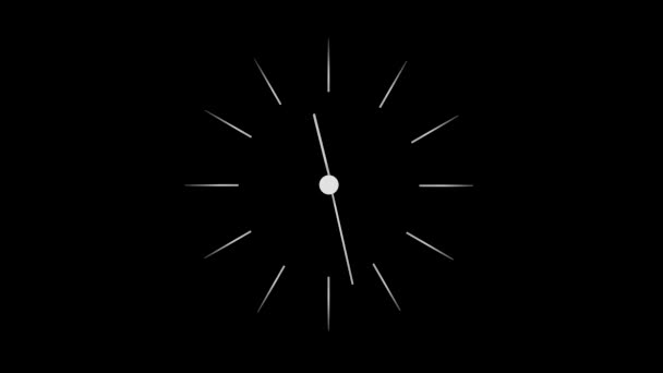 Hızlı Elleri Olan Basit Bir Saat Yüzü Tasarım Zamanımız Azalıyor — Stok video