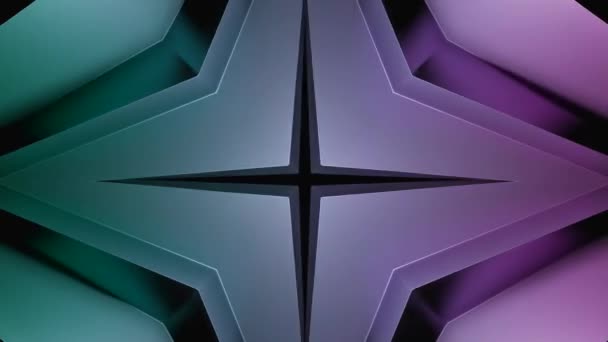 Μεταλλικός Μηχανισμός Σχήμα Αστεριού Σχέδιο Λαμπερό Μεταλλικό Αστέρι Στρώματα Ανοίγματος — Αρχείο Βίντεο