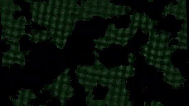 Bilgisayar yüzeyinde hareketli noktalar. Tasarım. Yüzeyde canlı hareketli noktalar. Siyah noktalar hareket eder ve değişir. Kanser lekeleri veya biyolojik moleküllerin taşınması.