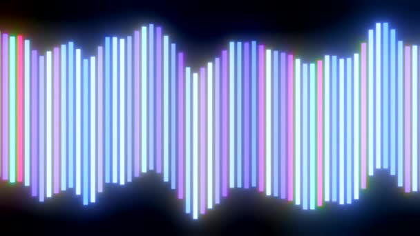 Colorful Lines Moving Style Music Design Sound Waves Colorful Lines — Stock Video