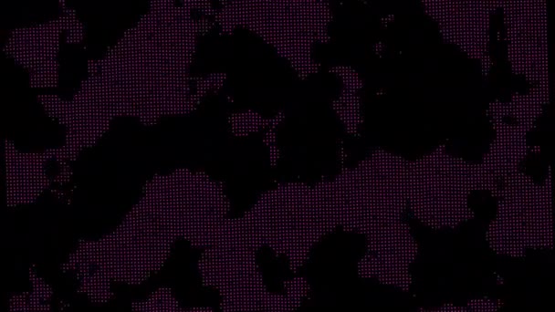 Streszczenie Ciemnofioletowe Plamy Poruszające Się Szybko Czarnym Tle Płynna Pętla — Wideo stockowe