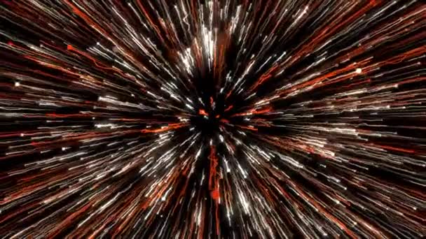 Abstraktes Feuerwerk Explodiert Dunklen Himmel Bewegung Festlicher Hintergrund Mit Feuerwerk — Stockvideo