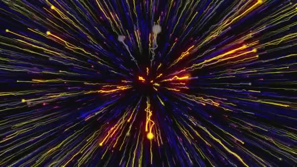 Latar Belakang Kosmik Kreatif Abstrak Hiper Melompat Galaksi Lain Gerak — Stok Video