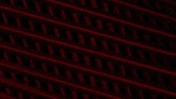 Σωλήνας Όπως Διασταυρωμένες Διαγώνιες Ρίγες Λαμπυρίζουν Σκούρο Κόκκινο Γραμμές Μαύρο — Αρχείο Βίντεο