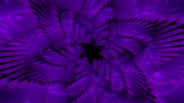 Animace Pohyblivou Spirálou Hvězdy Pohyb Uklidňující Spirála Vrstvami Tekutou Texturou — Stock video