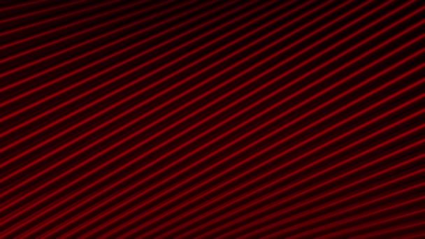 Líneas Rojas Largas Estrechas Abstractas Sobre Fondo Negro Lazo Sin — Vídeo de stock