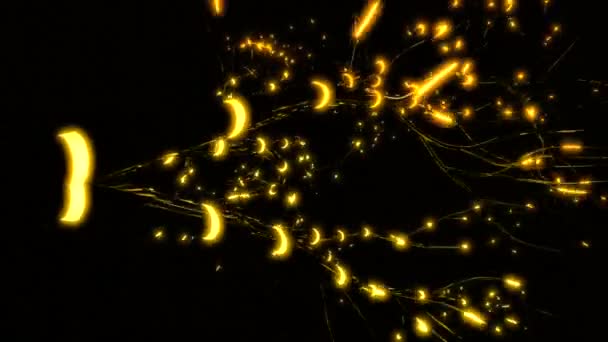 神经元网络 突触动画 人脑内的神经元 神经递质 神经冲动 — 图库视频影像