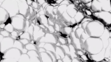 Köpüren 3D kabarcıklar. Tasarım. 3 boyutlu animasyonda kaynayan kabarcıklar. Kaynayan büyük kabarcıkların arka planı. Kaynar suyun kütlesi.. 