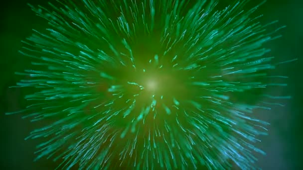 Helle Energieblitze Mit Teilchen Und Licht Bewegung Kosmische Sternexplosion Mit — Stockvideo