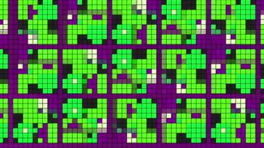 Parlak parlayan inşaatçı. Hareket. Hareket eden ve animasyonda titreşen alışveriş merkezleri. Yüksek kalite 4k görüntü