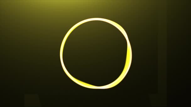 Abstraktní Flexibilní Kroužek Izolovaný Tmavém Pozadí Pohyb Transformační Kruhová Silueta — Stock video