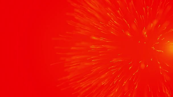 Fundo Vermelho Azul Movimento Fundo Brilhante Que Fogos Artifício Coloridos — Vídeo de Stock