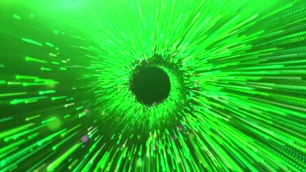 Dem Blinkenden Stern Folgen Helle Funken Von Teilchen Die Sich — Stockvideo