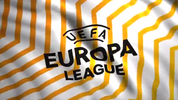 Bandiere Sportive Della Lega Europea Mozione Design Elegante Della Bandiera — Video Stock