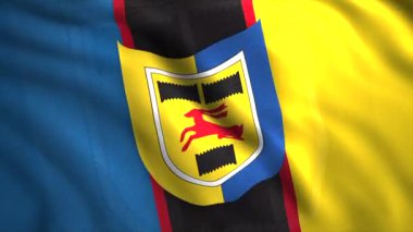 Hollanda futbol kulübü bayrakları. Hareket. Futbol kulübünün logosuyla sallanan bayrağın güzel 3D animasyonu. Cambuur futbol kulübünün amblemli bayrağı.. 