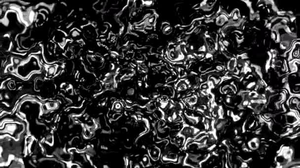 Liquide Bouillonnant Avec Des Lignes Brillantes Motion Surface Liquide Dense — Video