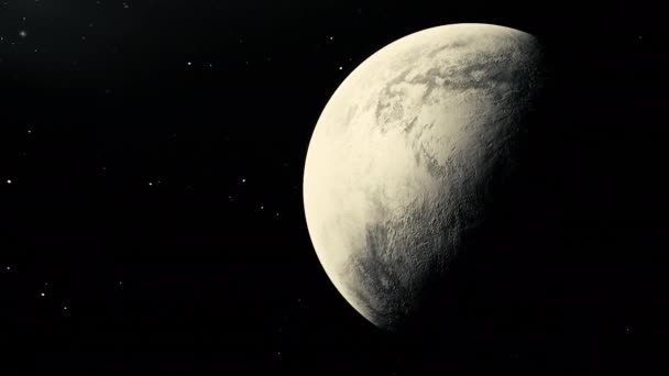 Belle Vue Sur Espace Extérieur Motion Planète Brillante Animation Tourne — Video