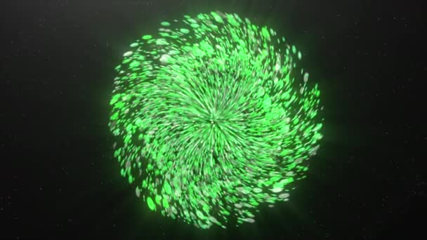 Spirala Energii Uformowana Kulę Kosmosie Wniosek Świecąca Kula Jasnej Spirali — Wideo stockowe