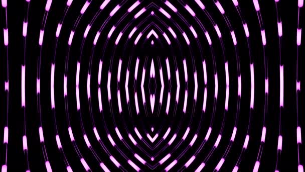 Ярко Горящая Радужная Анимация Дизайн Фиолетовые Линии Которые Меняют Направление — стоковое видео