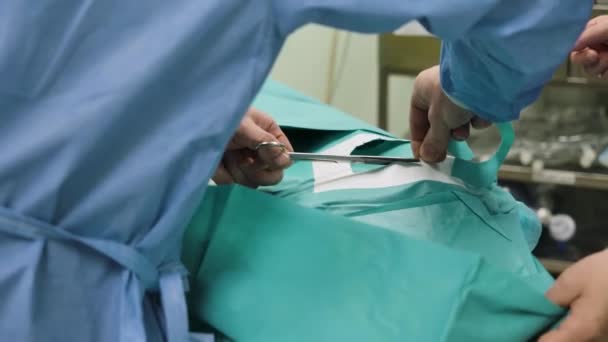 Operação Cirúrgica Criativa Uma Sala Grande Brilhante Onde Cirurgiões Podem — Vídeo de Stock