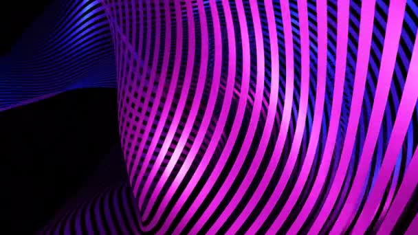 Fundal Futurist Abstract Linii Strălucitoare Care Creează Formă Transformatoare Clip — Videoclip de stoc