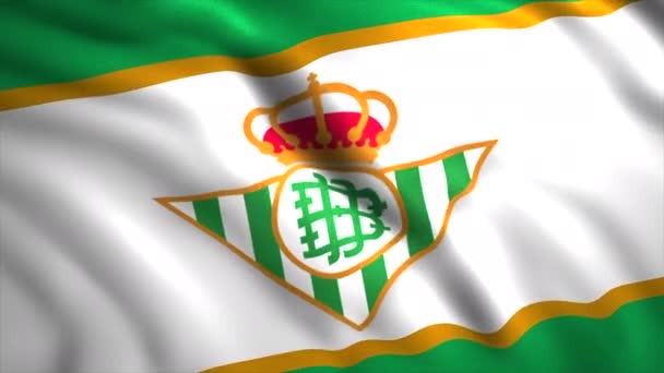 Abstract Spanish Professional Football Club Logo Motion Real Betis Logo — Stock Video